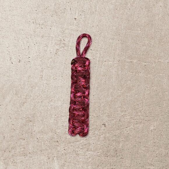 Paracord Keychain Bright Pink NEW Hiking Sporty Handmade USA - Picture 6 of 10